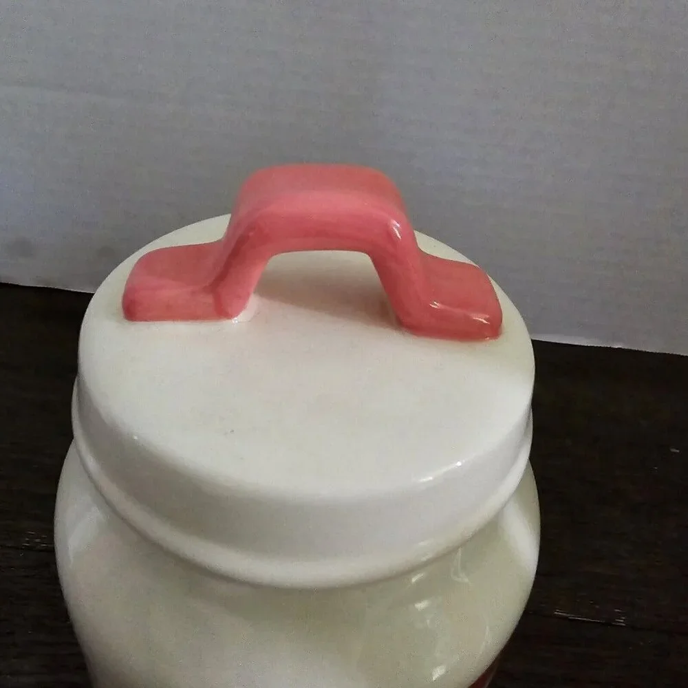 Rae Dunn Artisan Watermelon Icon Baby Canister Rae HTF Summer Pink Handle Cute - Picture 9 of 14